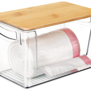 fasata bamboo trash bag organizer
