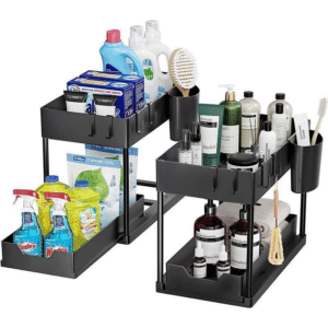 fasata sliding under sink storage rack